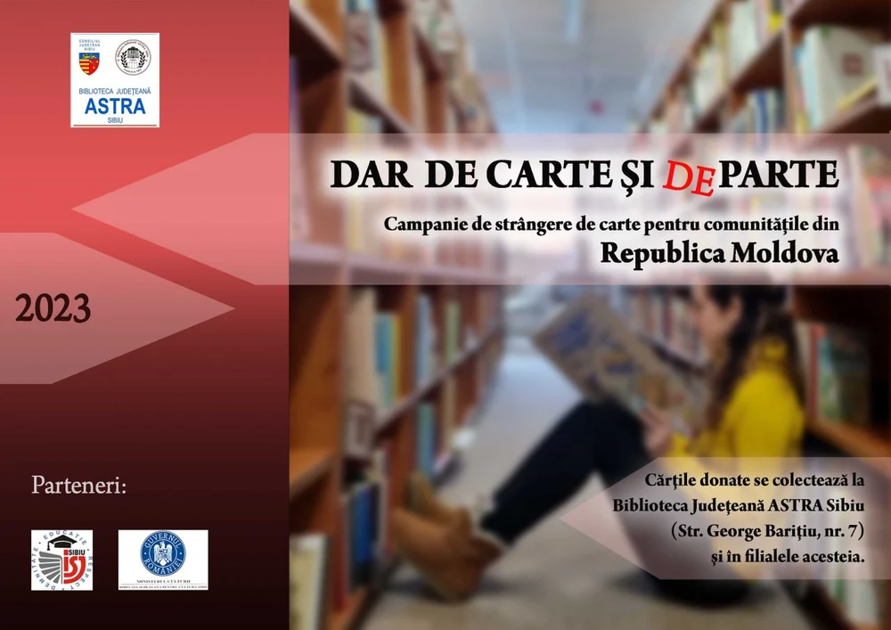 Campanie de strângere de carte pentru Republica Moldova, la Biblioteca Județeană ASTRA Sibiu